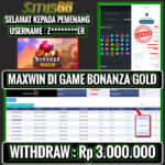 MENGESANKAN! MEMBER SITUS66 MENANG DI GAME BONANZA GOLD! 22 APRIL 2025