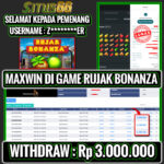 MENGESANKAN! MEMBER SITUS66 BERHASIL MENANG DI RUJAK BONANZA! 22 APRIL 2025